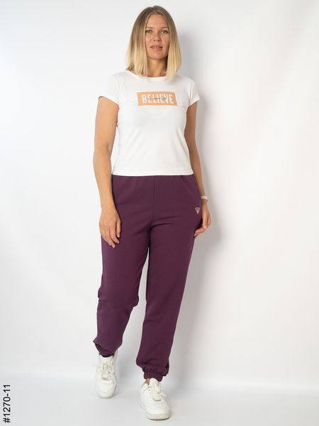 1270-11 Спортивні штани жіночі турецька двунитка напівбатал (4 од: 50,52,54,56) 1270-11 фото