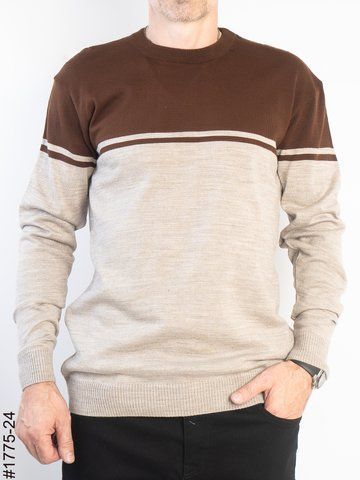1775-24 Светр чоловічий бежевий (4 од: М,L,XL,2XL) 1775-24 фото