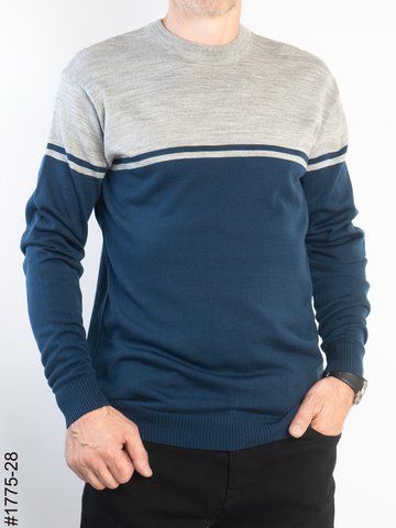 1775-28 Светр чоловічий синій (4 од: М,L,XL,2XL) 1775-28 фото