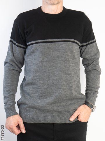 1775-32 Светр чоловічий сірий (4 од: М,L,XL,2XL) 1775-32 фото