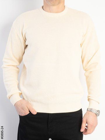 0895-24 Светр чоловічий кремовий (3 од: L,XL,2XL) 0895-24 фото