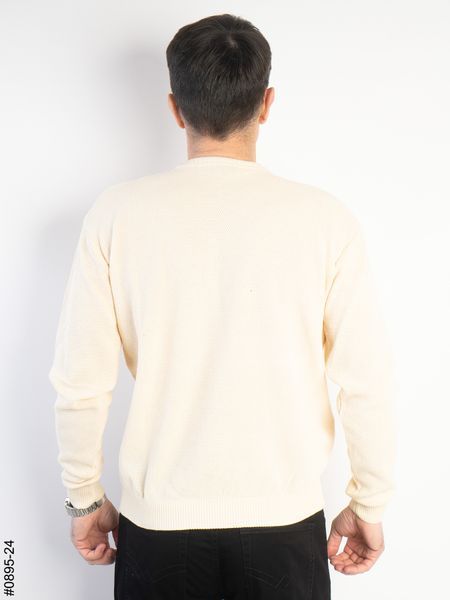 0895-24 Светр чоловічий кремовий (3 од: L,XL,2XL) 0895-24 фото