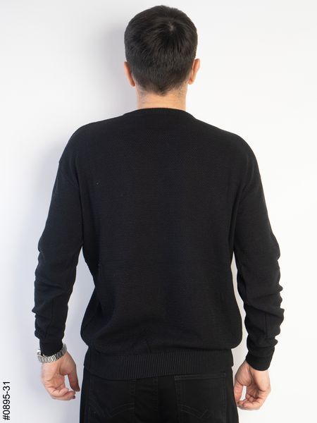 0895-31 Светр чоловічий чорний (3 од: L,XL,2XL) 0895-31 фото