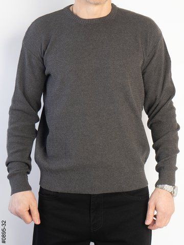 0895-32 Светр чоловічий сірий (3 од: L,XL,2XL) 0895-32 фото
