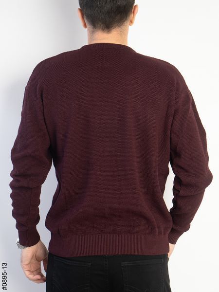 0895-13 Светр чоловічий бордовий (3 од: L,XL,2XL) 0895-13 фото