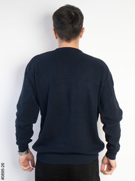 0895-26 Светр чоловічий синій (3 од: L,XL,2XL) 0895-26 фото