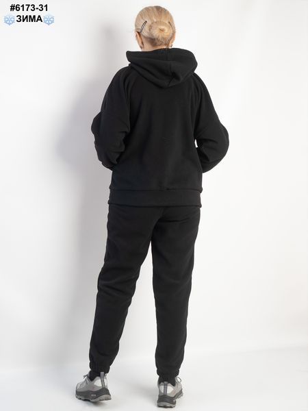 6173-31 Спортивний костюм жіночий чорний polar фліс (4 од: 50(L),52(XL),54(2XL),56(3XL)) 6173-31 фото